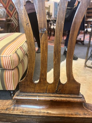 Lot 239 - A George II walnut corner chair