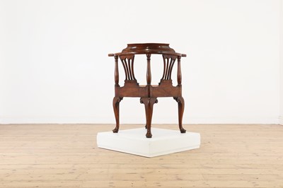 Lot 239 - A George II walnut corner chair