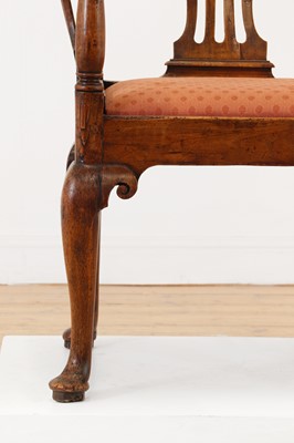 Lot 239 - A George II walnut corner chair