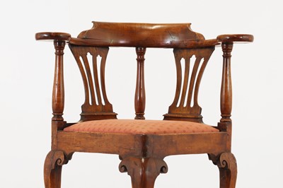Lot 239 - A George II walnut corner chair