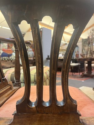 Lot 239 - A George II walnut corner chair