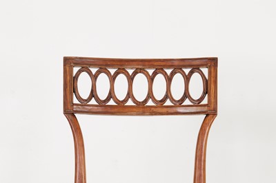 Lot 295 - A pair of fruitwood side chairs