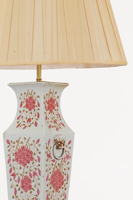 Lot 292 - A porcelain vase lamp