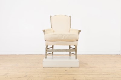 Lot 281 - A Gustavian painted armchair