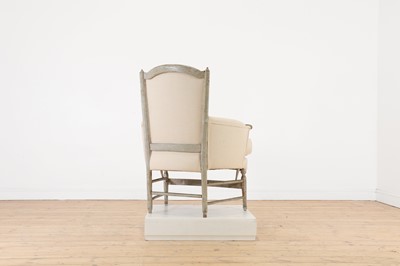 Lot 281 - A Gustavian painted armchair