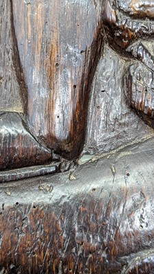 Lot 516 - A pair of carved oak Romayne panels
