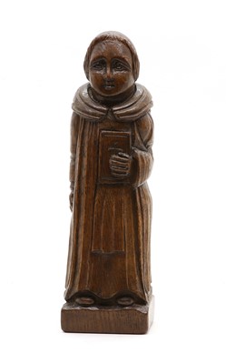 Lot 513 - A carved oak ecclesiastical figure