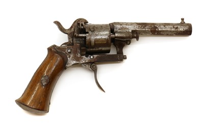 Lot 96 - A Belgium pinfire revolver