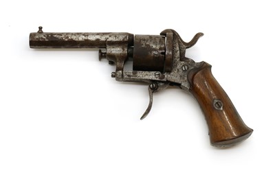 Lot 96 - A Belgium pinfire revolver