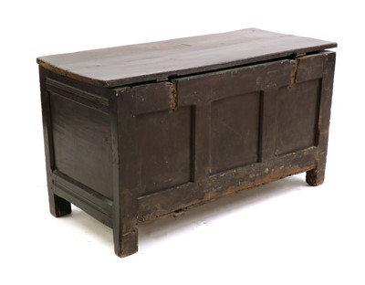 Lot 380 - An oak panelled coffer