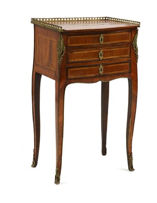 Lot 447 - A French transitional bow front kingwood occasional table