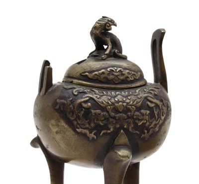 Lot 161 - A bronze Chinese brush pot