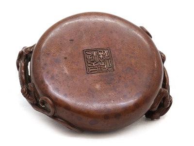 Lot 161 - A bronze Chinese brush pot