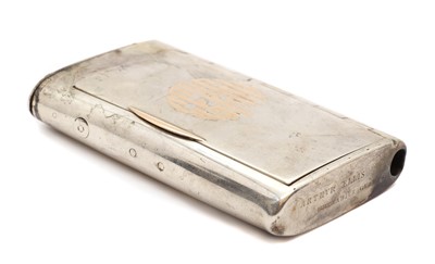 Lot 66 - A Russian silver pocket combination vesta snuff box