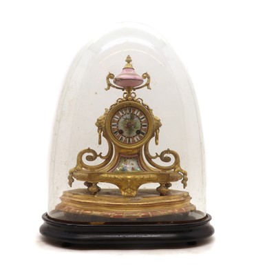 Lot 353 - A French ormolu mantel clock