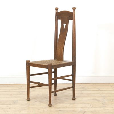 Lot 60 - An Arts and Crafts oak side chair