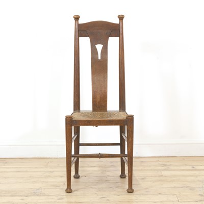Lot 60 - An Arts and Crafts oak side chair