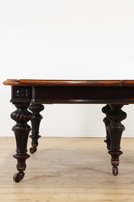 Lot 149 - A large Victorian oak extending dining table by Eadon & Son, Sheffield