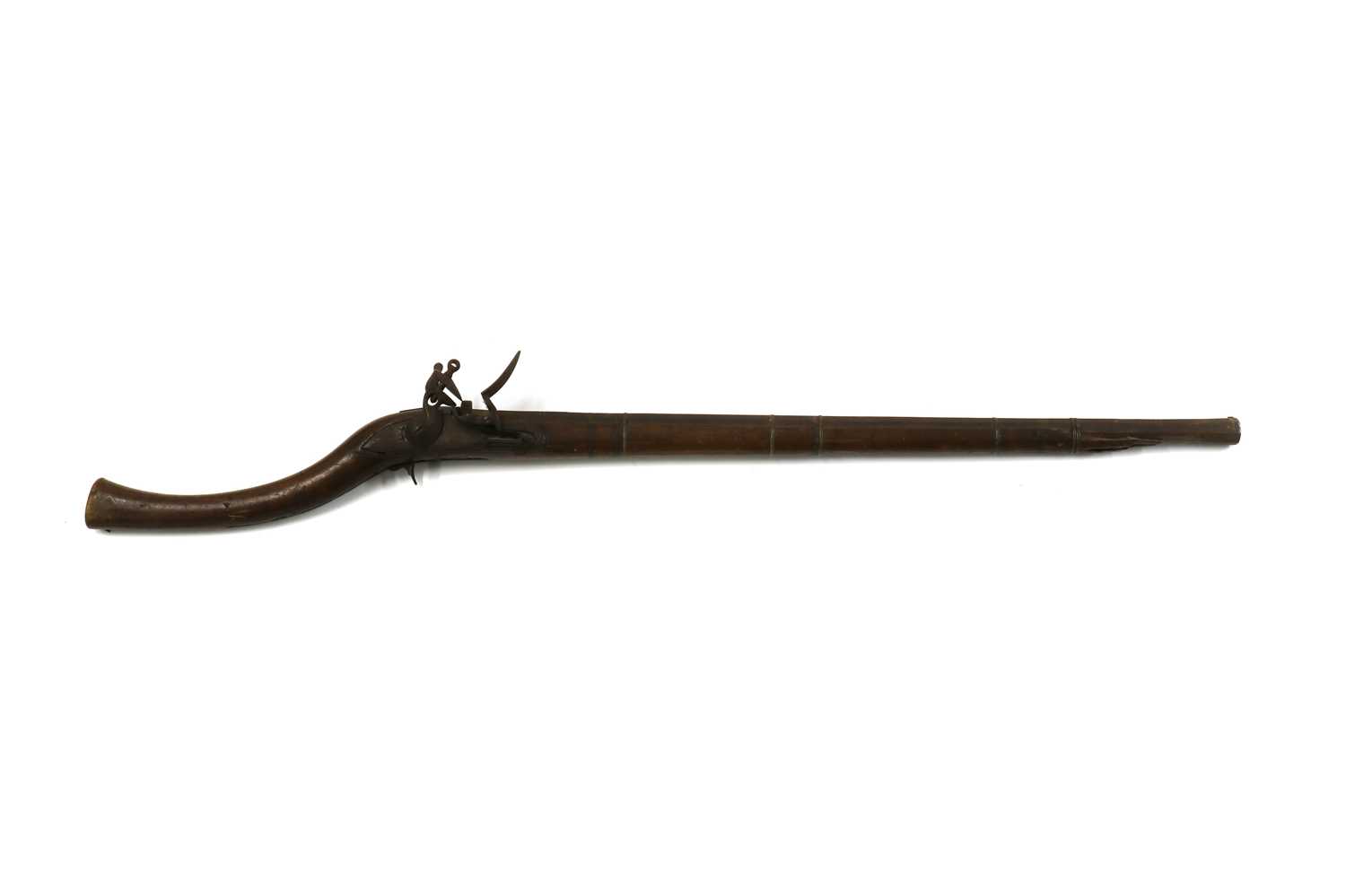 Lot 108 - An Afghan Middle Eastern flintlock rifle