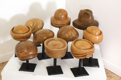 Lot 527 - A collection of ten milliner's blocks