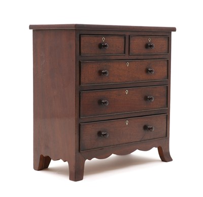 Lot 509 - A Regency style mahogany apprentice chest of drawers