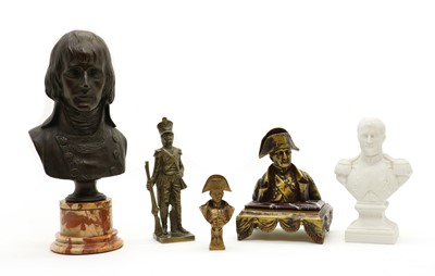 Lot 433 - A collection of bronze busts of Napoleon