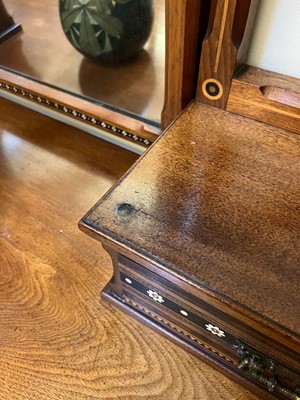 Lot 21 - An Aesthetic walnut inlaid dressing table