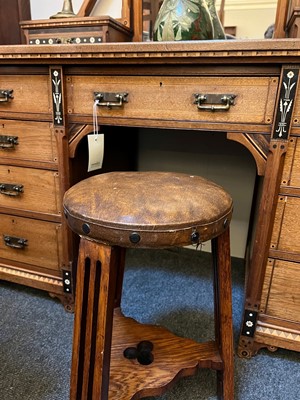 Lot 21 - An Aesthetic walnut inlaid dressing table