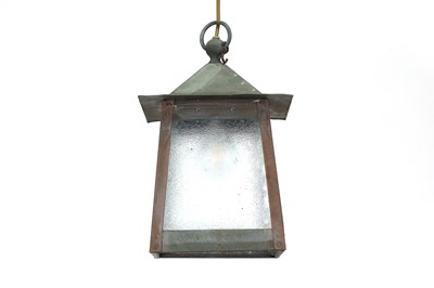 Lot 65 - An Arts and Crafts-style hanging porch lantern