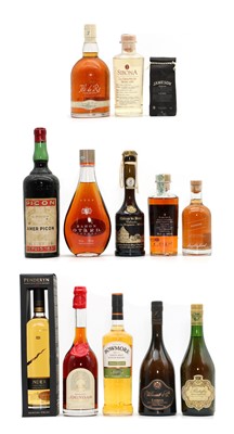 Lot 144 - A selection of spirits and liqueurs