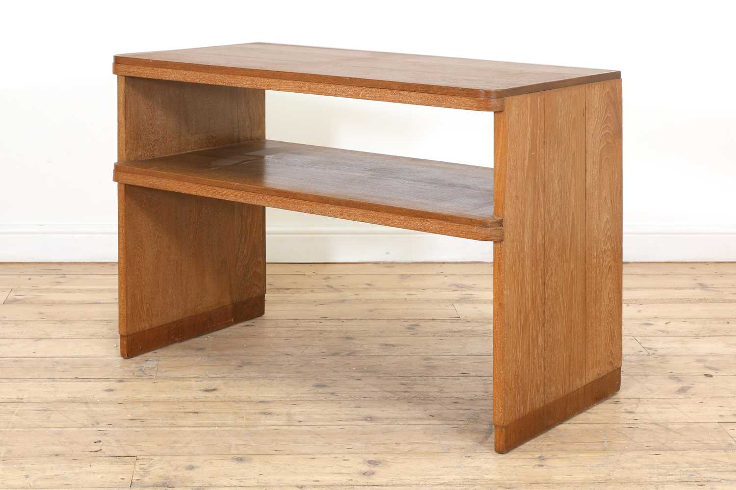 Lot 201 A limed oak console table,