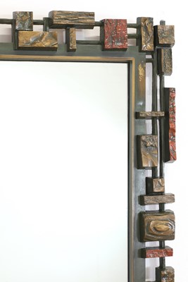 Lot 436 - A Syroco brutalist moulded mirror
