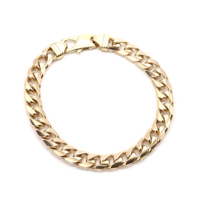 Lot 186 - A gold curb link bracelet
