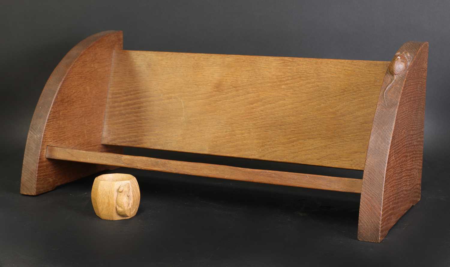 Lot 98 - A Robert 'Mouseman' Thompson oak book trough