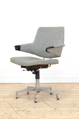 Lot 327 - A Danish revolving desk chair