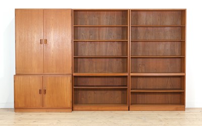 Lot 339 - A Danish teak wall unit