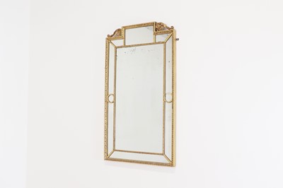 Lot 190 - A Louis XVI-style gilt gesso and glass mirror