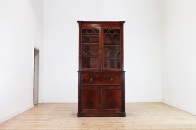 Lot 125 - A George IV mahogany secretaire bookcase