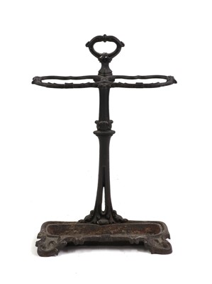 Lot 626 - A Victorian cast iron stick stand
