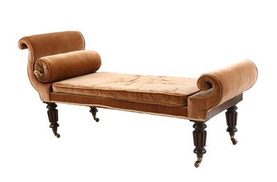 Lot 610 - A Regency mahogany chaise longue