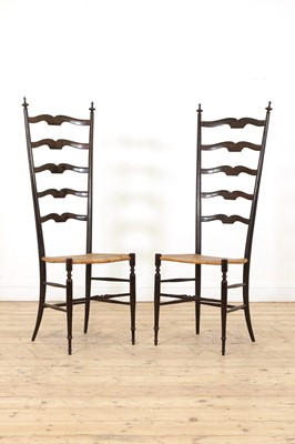 Lot 491 - A pair of Chiavari side chairs