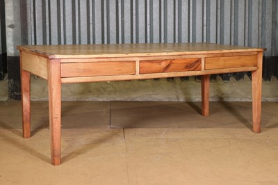 Lot 12 - A fruitwood kitchen table