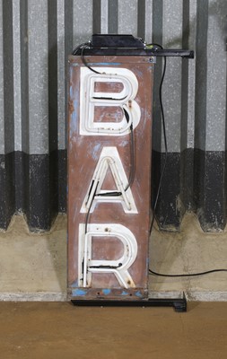 Lot 36 - A green neon 'Bar' light