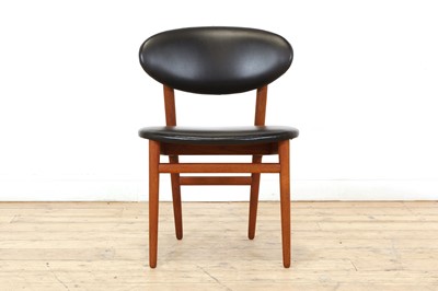 Lot 316 - A Danish teak and vinyl chair