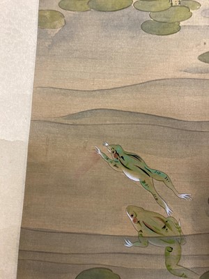Lot 96 - A collection of seven Chinese and Japanese hanging scrolls