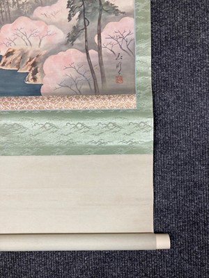 Lot 96 - A collection of seven Chinese and Japanese hanging scrolls