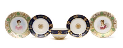 Lot 329 - A pair of Continental porcelain cabinet plates