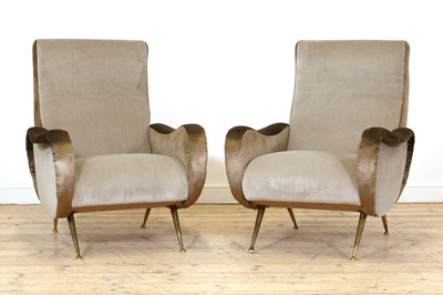 Lot 258 - A pair of Italian armchairs