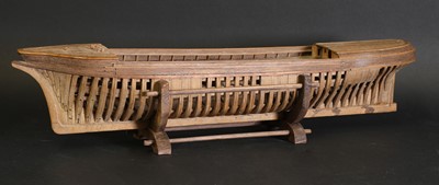 Lot 192 - A detailed wooden shipbuilder's model