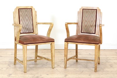 Lot 133 - A pair of Art Deco painted elbow chairs